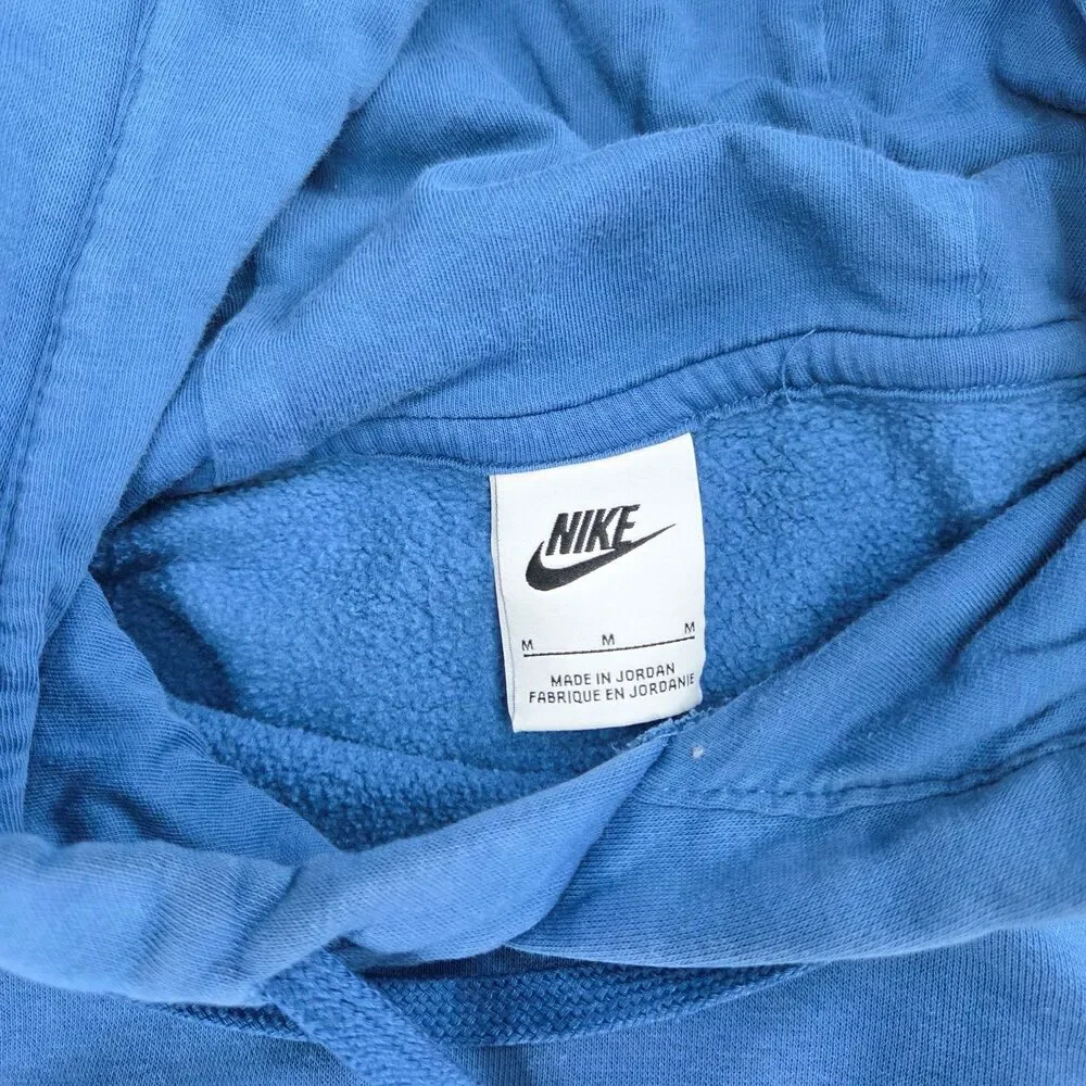 Nike Sportswear Club Fleece Pullover Hoodie Royal Blue White Swoosh Men M